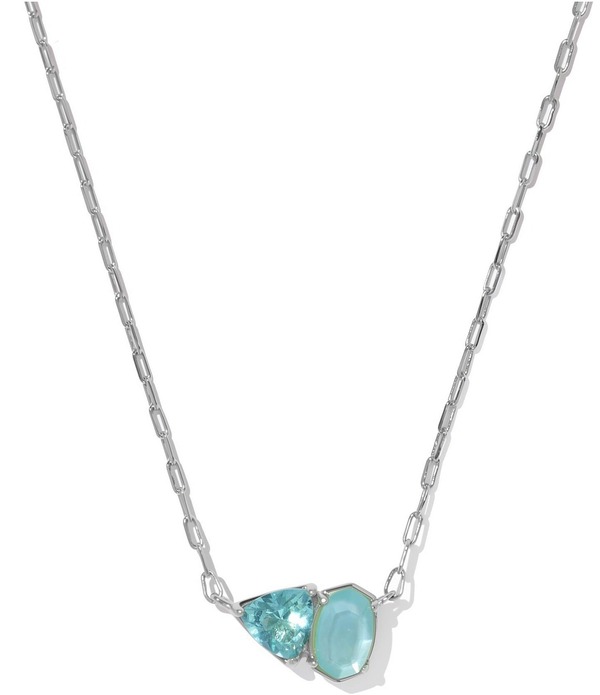 ケンドラスコット レディース アクセサリー ネックレス・チョーカー レース Kendra Scottatum Short Pendant Necklace Silver/Blue Mix ブルー|ReVida 店