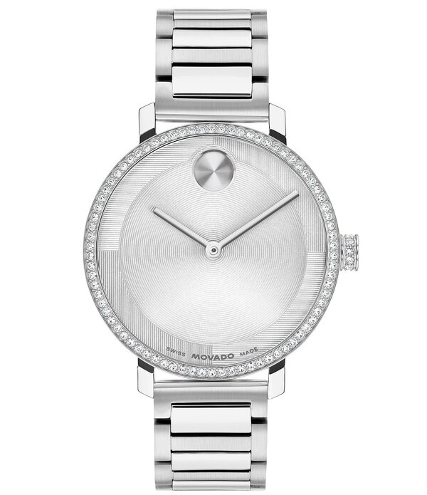 モバド レディース 付属物 ウオッチ ティーシャツ Movado Bold Women\u0027s Evolution Quartz Analog Stainlessteel Bracelet Watch Silver しろがね色