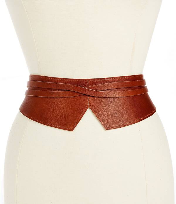 アダ レディース 佩び物 胴締め なめし革 ADA 3 Olivia Leather Wrap Belt Godiva