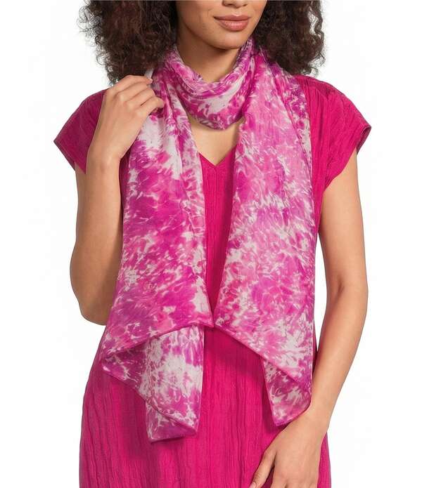エイリーンフィッシャー レディース 添え物 消音装置・袈裟・えり巻き 絹地 Eileen Fisher Handyed Silk Wrap Scarf Berry Bloom
