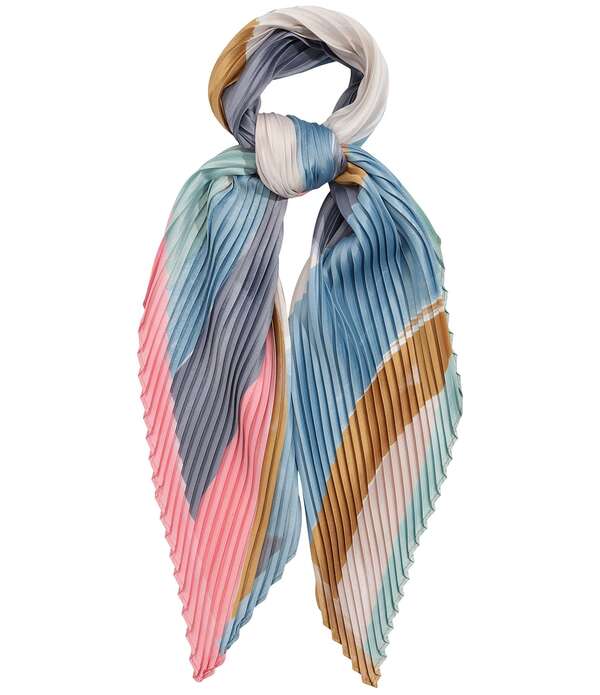 残響音 レディース 添え物 消音装置・袈裟・えり巻き 筋目 Echo Painterly Composition Pleatediamond Scarf Multi マルチ色合い