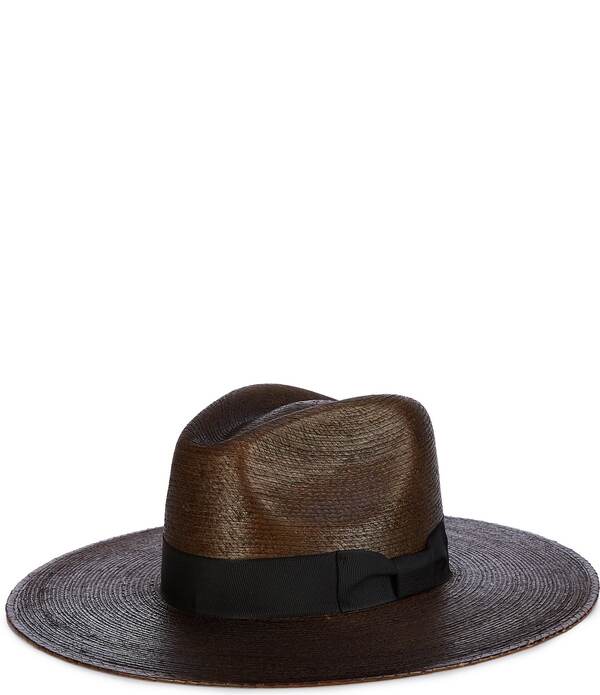 アンナ\u0026アヴァ レディース 佩び物 かぶり笠 Anna \u0026 Ava Palm Fedora Hat with Grosgrain Bow Brown 赤銅色