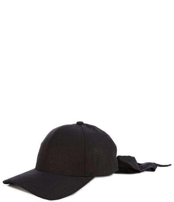 ヴィンスカムート レディース 付属物 鳥打ち帽 旗がしら Vince Camuto Tie Back Baseball Cap Black 黒いこと
