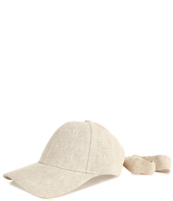 ヴィンスカムート レディース 付属物 鳥打ち帽 旗がしら Vince Camuto Tie Back Baseball Cap Linen