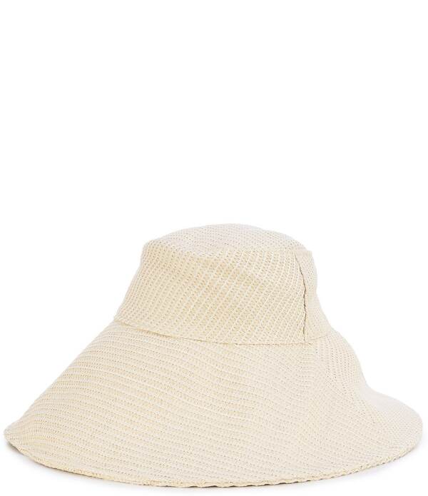 ヴィンスカムート レディース 付属物 鳥打ち帽 落ちこむ Vince Camuto Packable Down Brim Straw Floppy Hat Natural