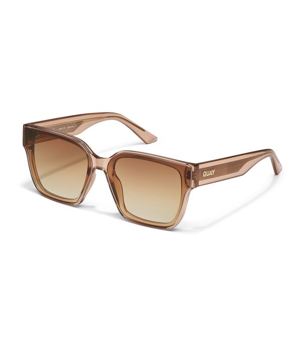 クエイ レディース 佩び物 サングラス・アイウェア QUAY Women\u0027s Drive In 51粍 Square Sunglasses Crystal Oat/Sepia