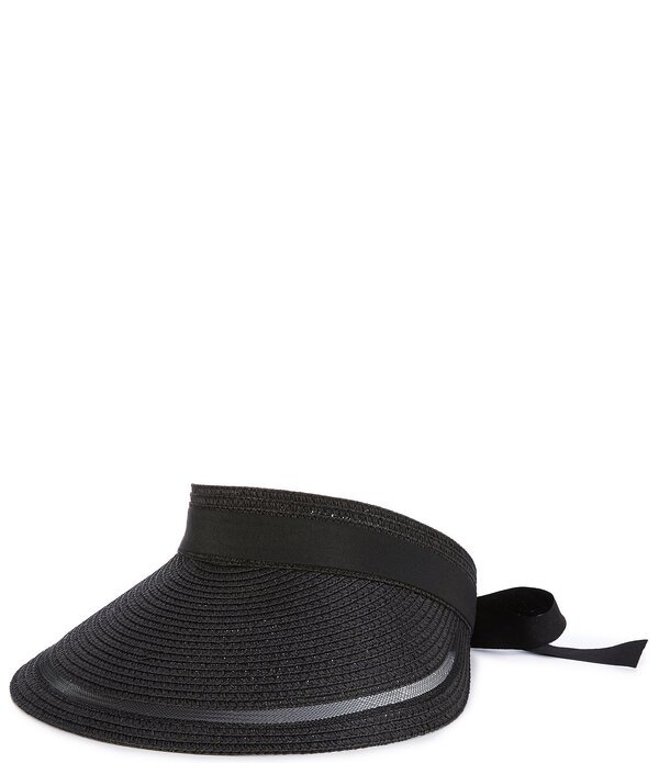 ナターシャ 佩び物 レディース かぶり笠 Natashaccessories Tie Back Visor Hat Black 黒いこと