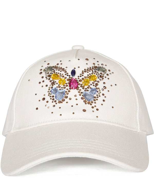 カートジェイガーロンドン レディース 付属物 鳥打ち帽 旗がしら Kurt Geiger London Hotfix Beaded Butterfly Baseball Cap Withotfix Butterfly Bone