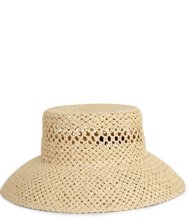 ヴィンスカムート レディース 付属物 鳥打ち帽 落ちこむ Vince Camutopen Inset Bandown Brim Lamp Shade Straw Hat Natural