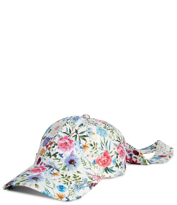 ヴィンスカムート レディース 佩び物 かぶり笠 御花柄 刷り上げる 旗がしら 御花 Vince Camuto Tie Back Floral Printed Baseball Cap Floral