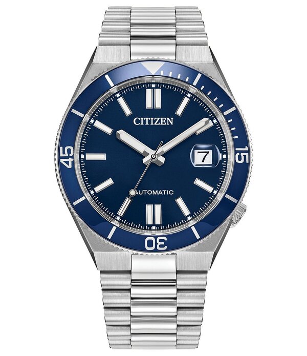 シチズン レディース 佩び物 ウォッチ プルオーバー Citizen Men\u0027s Tsuyosautomatic Stainlessteel Bracelet Watch Silver しろがね色