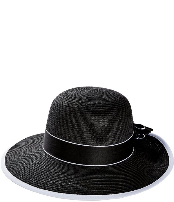 ナターシャ 佩び物 レディース かぶり笠 後ろ側食い違い Natashaccessories Paper Bow Backless Cloche Hat Black/White 白いこと