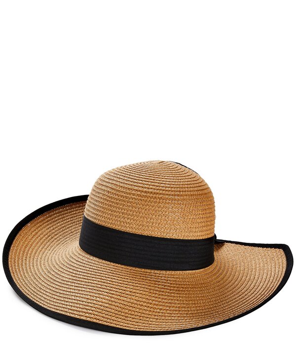 ナターシャ 付属物 レディース 鳥打ち帽 開けはなしうしろ側 Natashaccessories Open Back Bow Floppy Hat Natural/Black 黒いこと