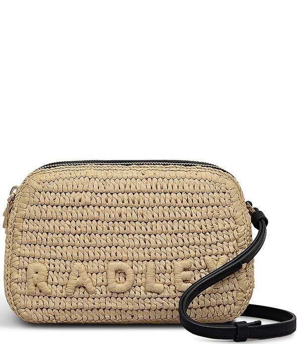 ラドリー 英国の首都 レディース 御徒面子 スピード競技 Radley London Dukes Place Medium Raffia Crossbody Bag Natural