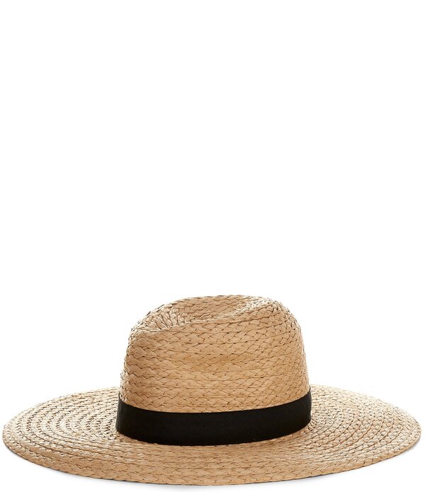 ヴィンスカムート レディース 付属物 鳥打ち帽 Vince Camutoversized Hardware Straw Panama Hatan タン
