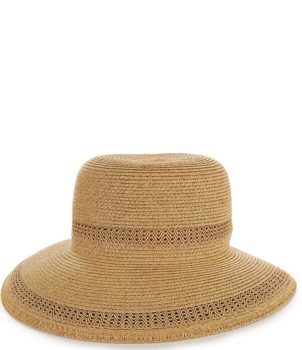ヴィンスカムート レディース 付属物 鳥打ち帽 Vince Camuto Brimlesstraw Floppy Open Inset Hat Heather Tan ギョリュウモドキ