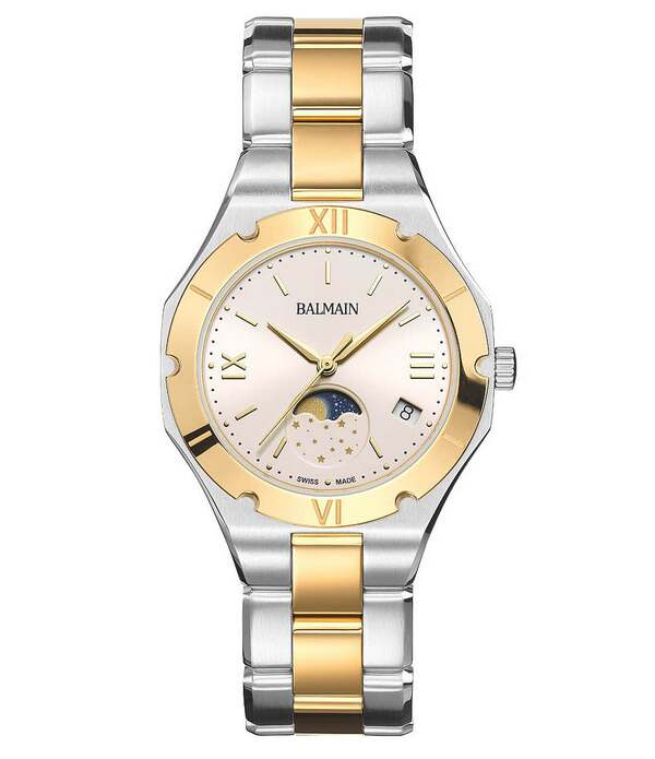 バルマン レディース 付属物 ウオッチ ティーシャツ Balmain Paris Women\u0027s Quartz Analog Stainlessteel Round Bracelet Watch Silver/Gold ゴールド
