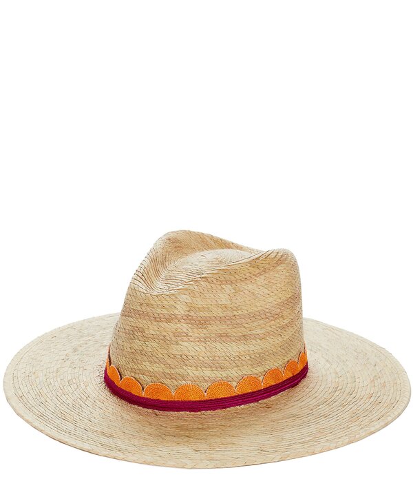 アンナ\u0026アヴァ レディース 佩び物 かぶり笠 Anna \u0026 Ava Scallop Straw Fedora Hat Multi マルチ色合い