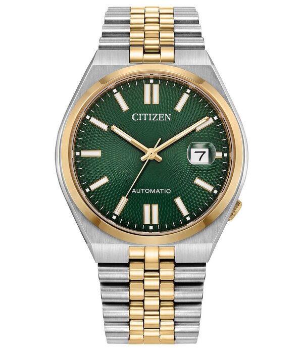 シチズン レディース 佩び物 ウォッチ プルオーバー Citizen Men\u0027s Tsuyosautomatic Stainlessteel Bracelet Watch Two Tone