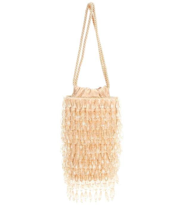 アントニオ メラーニ レディース 御徒面子 Antonio Melani Chandie Beadedrawstring Bucket Bag Champagne 三鞭酒