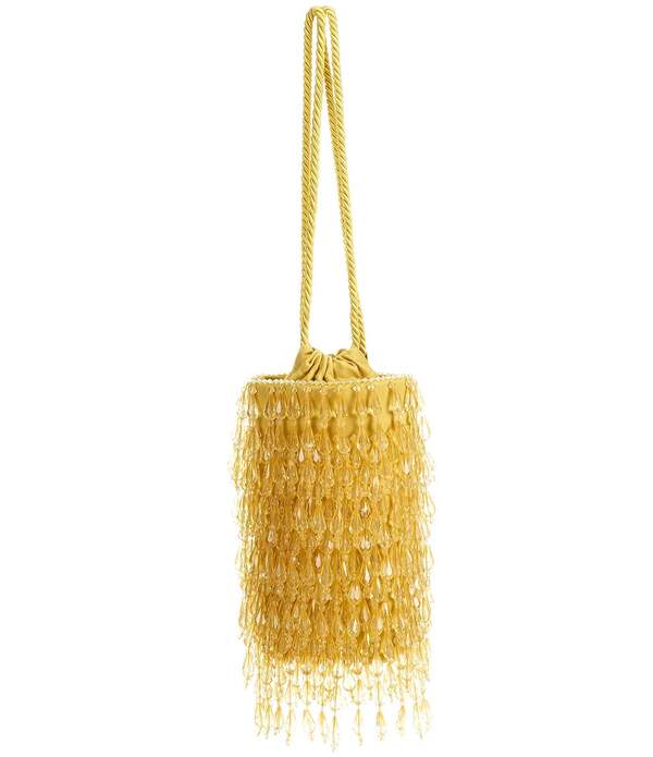 アントニオ メラーニ レディース 御徒面子 Antonio Melani Chandie Beadedrawstring Bucket Bag Citron