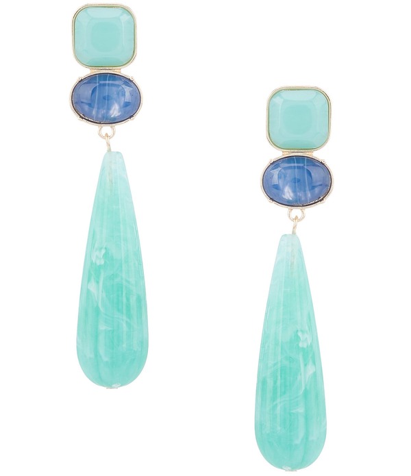 ナターシャ アクセサリー レディース ピアス・イヤリング Natashaccessories Turquoise Statement Drop Earrings Gold/Multi ゴールド|ReVida 店