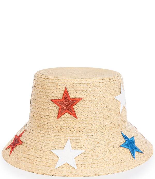 アンナ\u0026アヴァ レディース 付属物 鳥打ち帽 Anna \u0026 Ava Star Americana Straw Bucket Hat Multi マルチ色つや