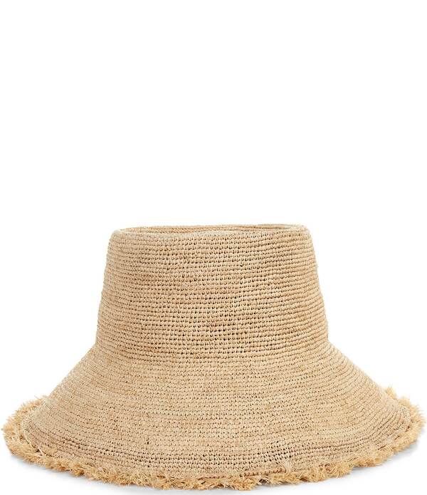アンナ\u0026アヴァ レディース 添え物 かぶり笠 フリンジ Anna \u0026 Ava Straw Fringe Bucket Hat Natural