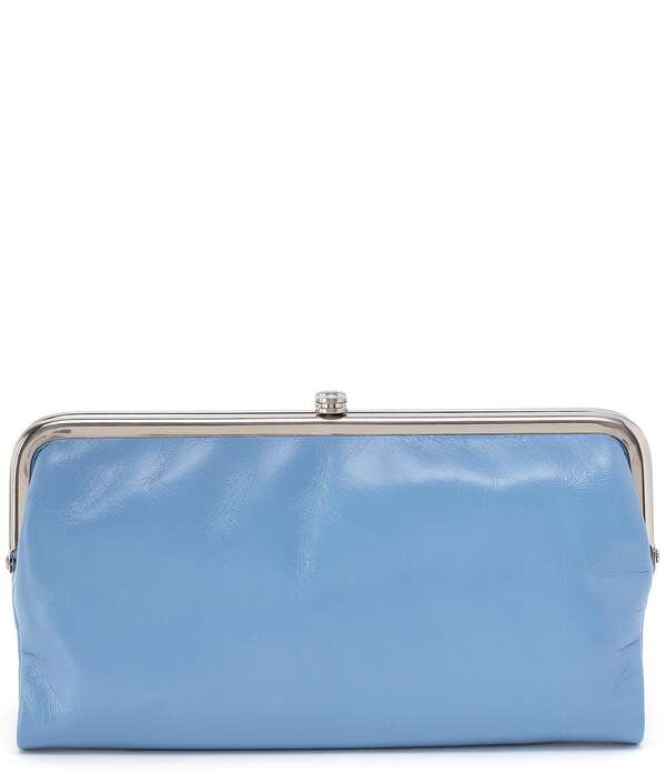 ホボ レディース 付属品 紙入れ なめし革 HOBOriginaleather Lauren Double-Frame Wallet Fadedenim ジーンズ