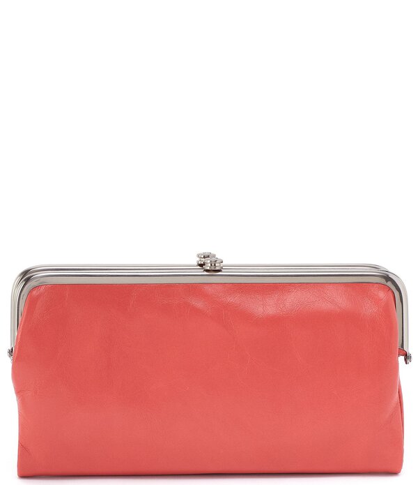 ホボ レディース 付属品 紙入れ なめし革 HOBOriginaleather Lauren Double-Frame Wallet Pink Mirage さくら色