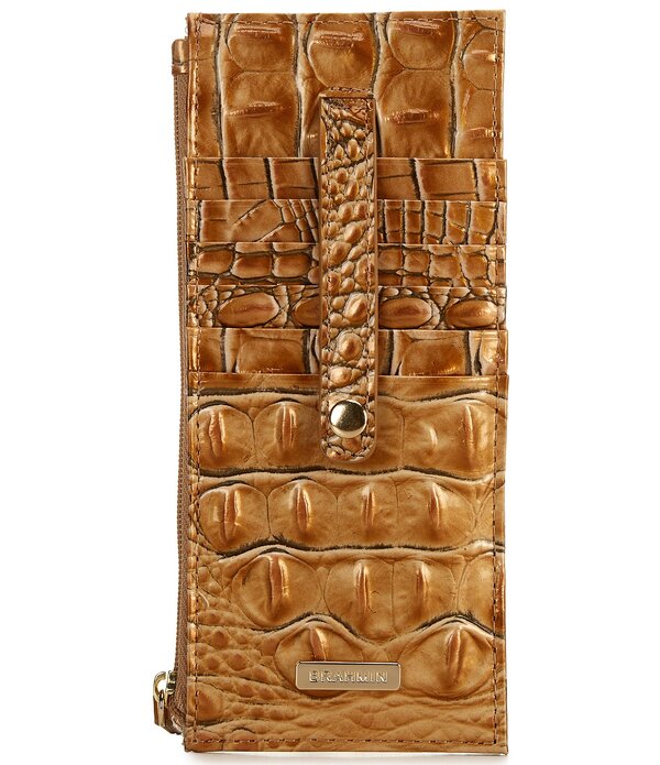 ブランミン レディース アクセサリー 財布 レザー BRAHMIN Melbourne Collection Leather Crocodile-Embossed Wallet Driftwood｜ReVida 店