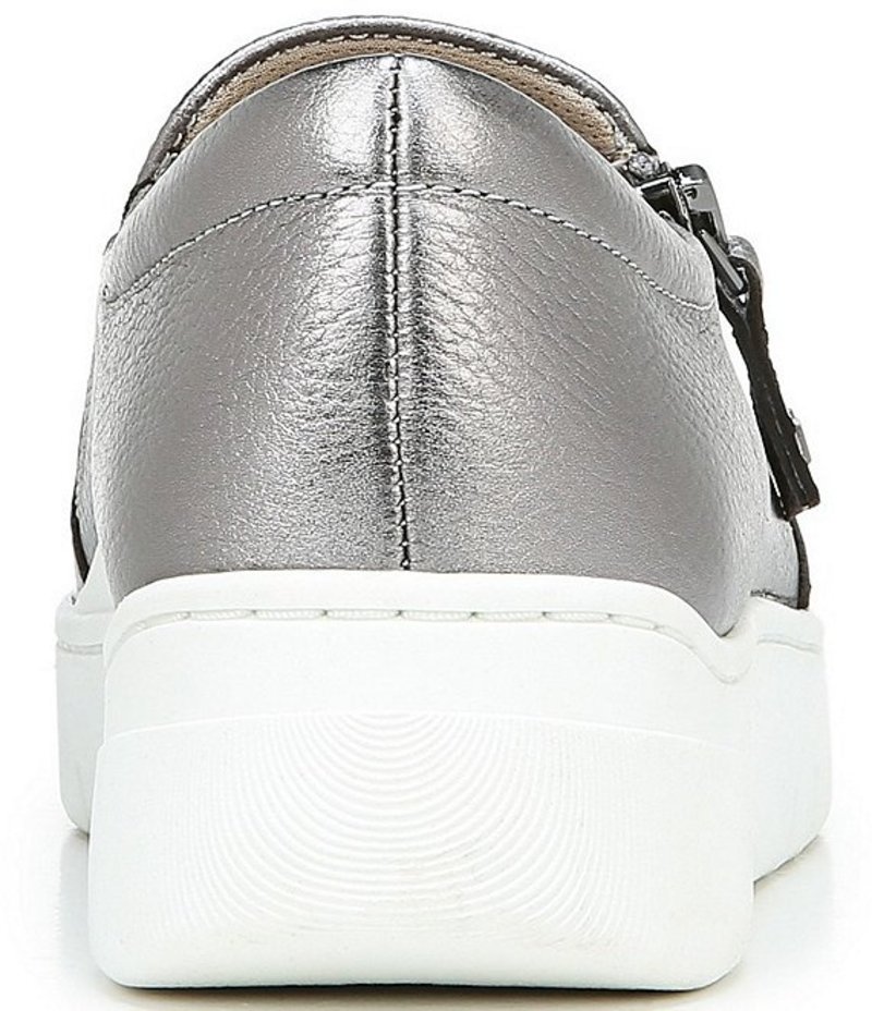 全ての ナチュライザー レディース スニーカー シューズ Hawthorn Metallic Leather Zip Sneakers Pewter 売れ筋 Stemworldeducationalservices Com