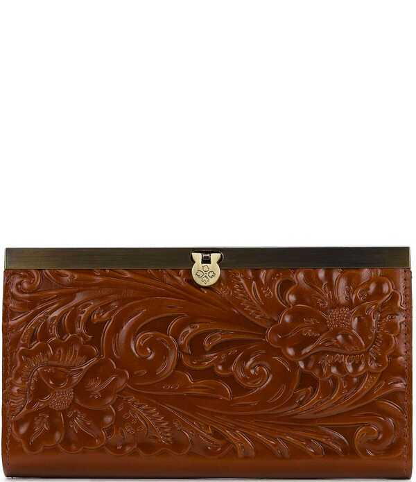 パトリシアナシュ レディース 付属物 金入れ 御花柄 なめし革 御花 Patricia Nash Tooled Black Floral-Embossed Leather Cauchy Wallet Florence 黒いこと