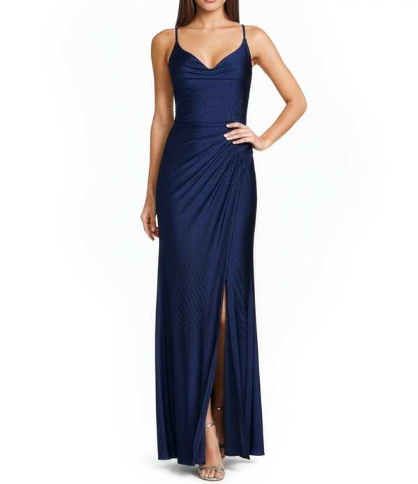 ジービー レディース トップス 衣装 ギャザー スピード競技 プルオーバー GB Social Jersey Ruched Lace-Up Back Long Dress Midnight