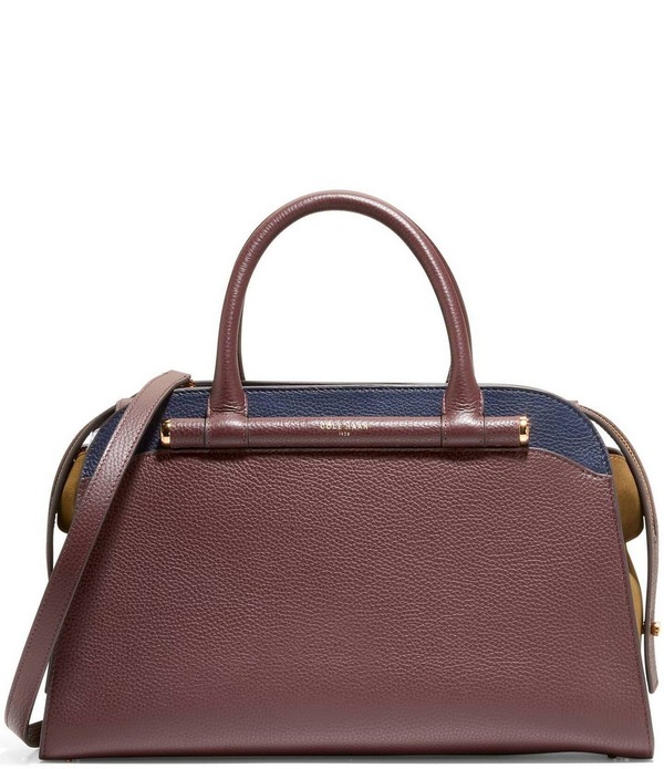 電話を掛けるハーン レディース 御徒面子 Cole Haan Catherine Medium Satchel Bag Midnight Moon Cordovand Spiced Brown 赤銅色