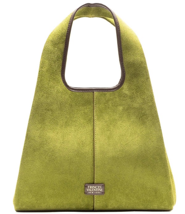 フランセスバレンタイン レディース 御徒面子 スエードクロス FRANCES VALENTINE Tootsie Suede Tote Bag Fern