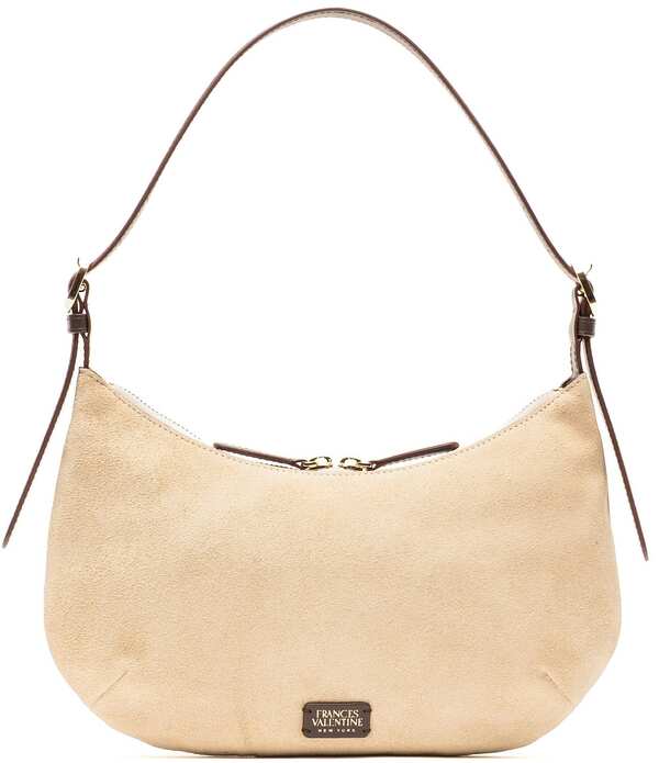 フランセスバレンタイン レディース 御徒面子 スエードクロス FRANCES VALENTINE Starr Suede Hobo Shoulder Bag Sand 沙子