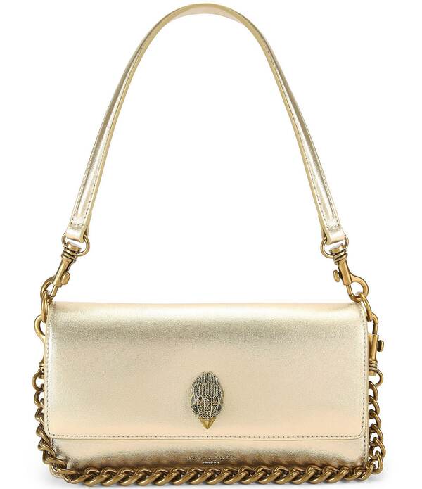 カートジェイガーロンドン レディース 御徒面子 なめし革 Kurt Geiger London Sloane Soft Leather Shoulder Bagold Metallic ゴールド