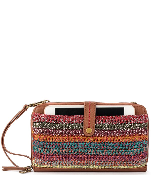 ザサック レディース 付属物 金入れ The Sak Irismartphone Wallet Sunset Stripe 縞模様