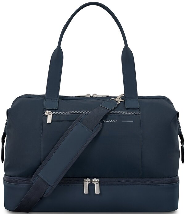 サムソナイト レディース 御徒面子 Samsonite Better Than Basic Drop Bottom Weekender Midnight Blue 青色