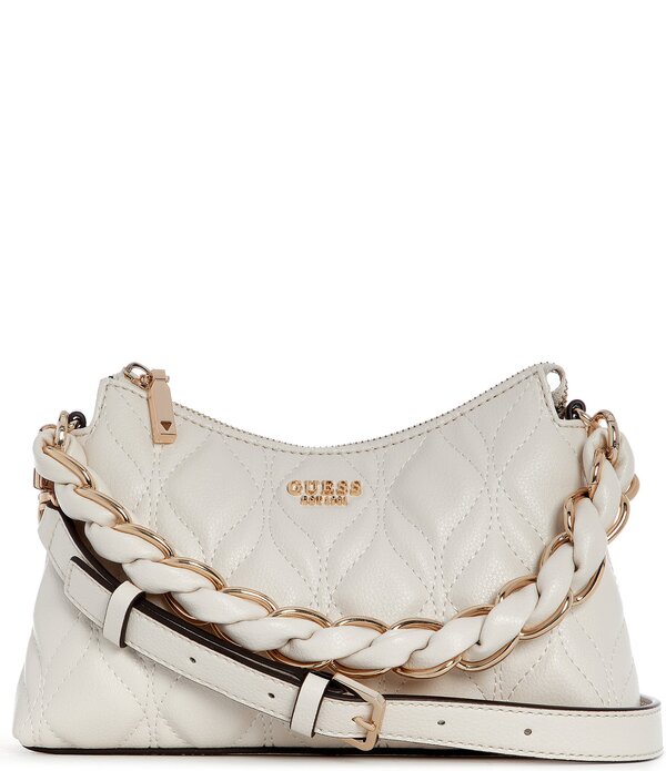 ゲス レディース 御徒面子 ミニ マキシ Guess Maxine Mini Shoulder Bag Off White 象牙色