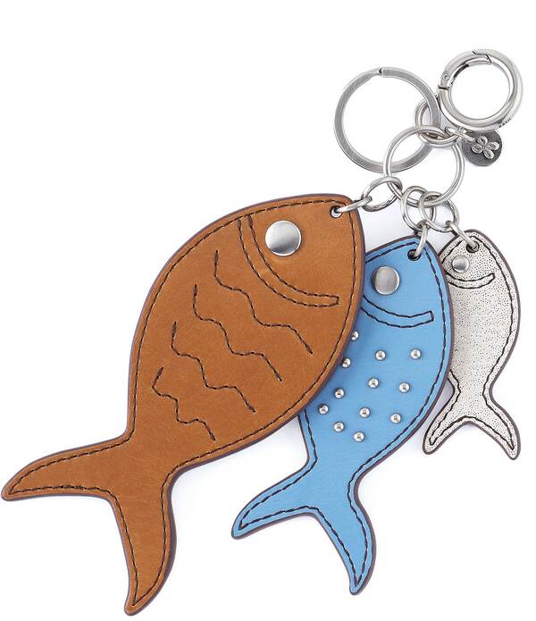 ホボ レディース 御徒面子 HOBO Triple Catch FOB Key Chain Truffle