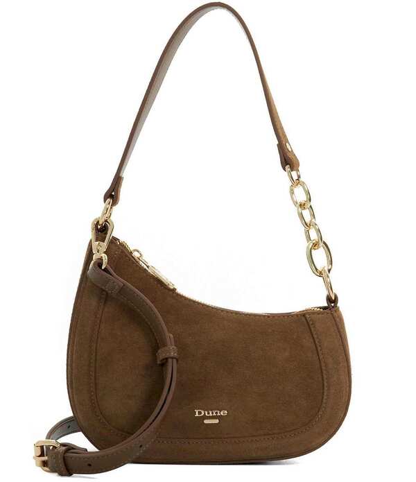 デューンロンドン レディース バッグ スエード Dune London Direction Angular Suede Shoulder Bag Sand サンド｜ReVida 店