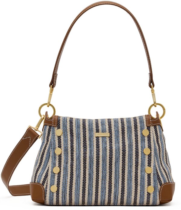 ハミット レディース 御徒面子 Hammitt Bryant Medium Cabana Blue Jute Studded Shoulder Bag Cabana Blue/Brushed Gold 青色