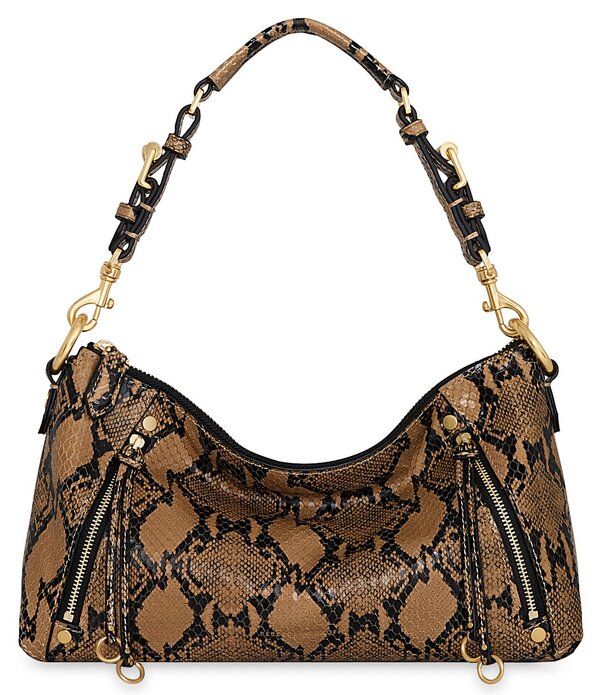 レベッカミンコフ レディース 御徒面子 REBECCA MINKOFF Rivington Small Snakembossed Shoulder Bag Oro Snake