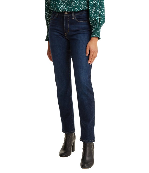 リーバイス レディース ボトムス デニムパンツ ストレート ジーンズ Levi'sR Classic Straight Leg Fullength Stretch Denim Jeans Cobalt Haze コバルト｜ReVida 店 14,186円