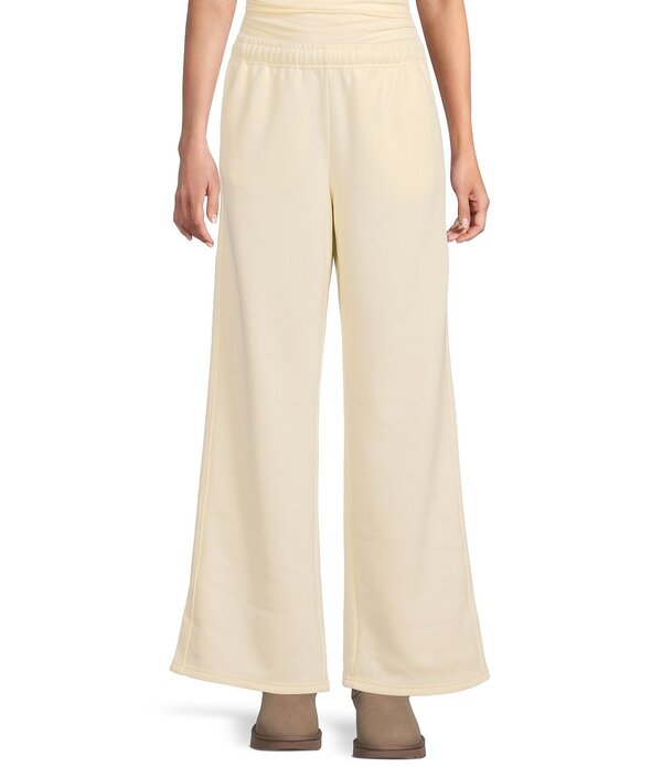 ジービー レディース ボトムス 心地よいズボン下 ワイドレッグ スウェットパンツ GB Wide Leg Coordinating Sweatpants Butter Yellow 黄色