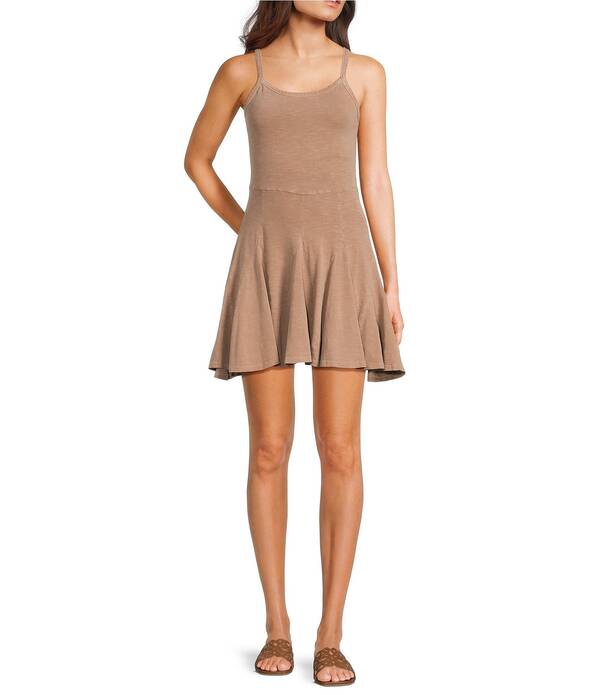 ロキシー レディース トップス ワンピース ミニ ノースリーブ Roxy Take You Sleeveless Mini Dress Brownie|ReVida 店