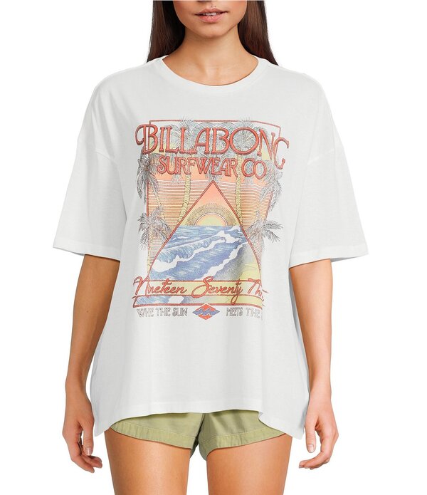 ビラボン レディース トップス シャツ Billabong Sun Meetsea Short Sleeve T-Shirt Salt Crystal｜ReVida 店