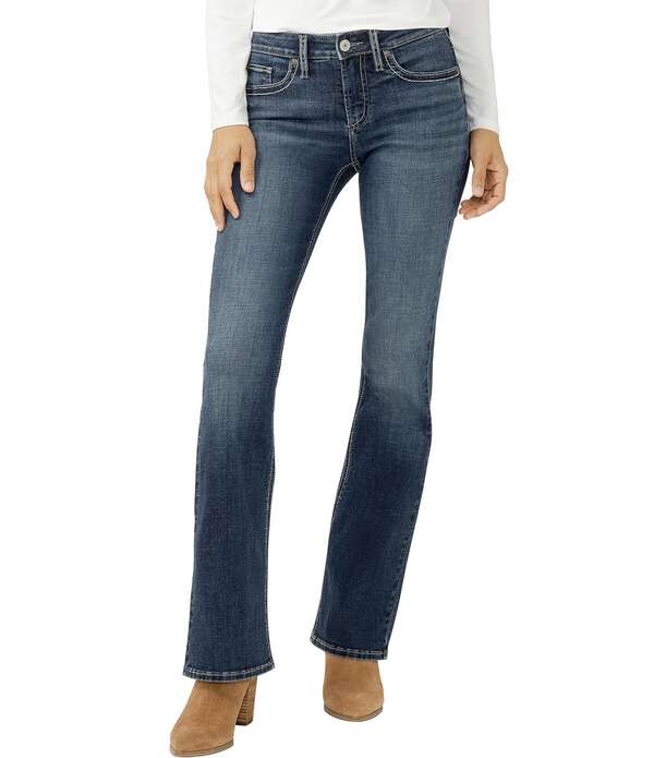 しろがね色 デニム レディース ボトムス ジーンズズボン下 ブーツ撥ねのける ブーツ Silver Jeans Co. Suki Curvy Fit Bootcut Jeansutton